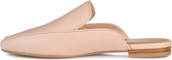 Journee Collection Women's Akza Slip On Square Toe Mules Flats Cognac - Image 5