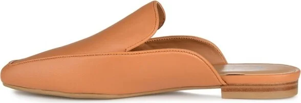 Journee Collection Women's Akza Slip On Square Toe Mules Flats Cognac - Image 11