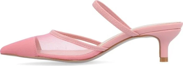 Journee Collection Women's Allana Slip On Kitten Heel Mule Pump Tan - Image 3
