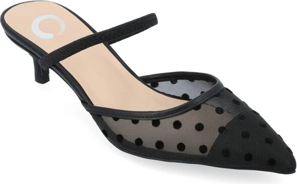 Journee Collection Women's Allana Slip On Kitten Heel Mule Pump Tan