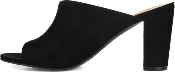 Journee Collection Women's Allea D'Orsay Block Heel Sandals Grey - Image 9