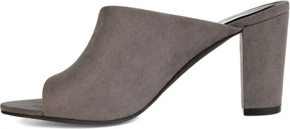 Journee Collection Women's Allea D'Orsay Block Heel Sandals Grey - Image 10