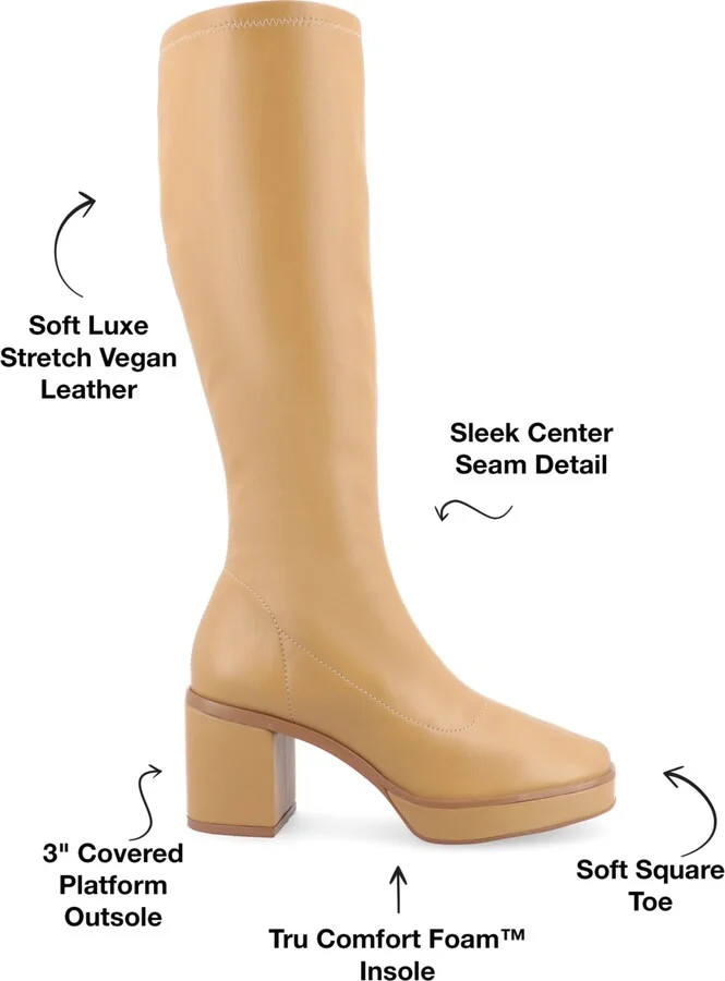 Journee Collection Women's Alondra Wide Width Platform Knee High Boots - Image 11