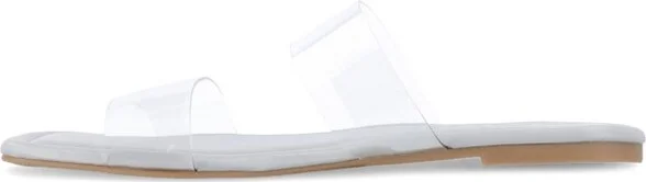 Journee Collection Women's Amata Lucite Strap Slide Sandals Blue - Image 2
