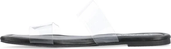 Journee Collection Women's Amata Lucite Strap Slide Sandals Blue - Image 4