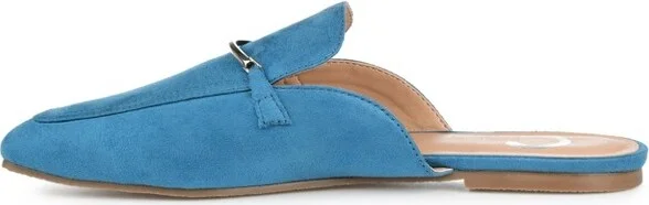 Journee Collection Women's Ameena Slip On Square Toe Mules Flats Beige - Image 6