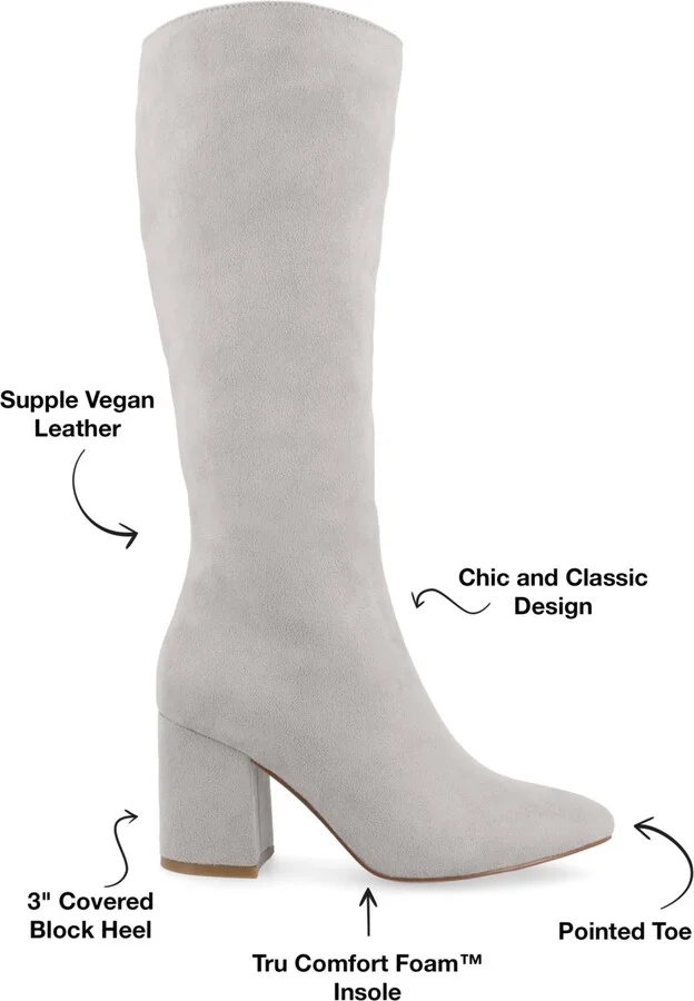 Journee Collection Women's Ameylia Wide Width Block Heel Knee High Boots - Image 6