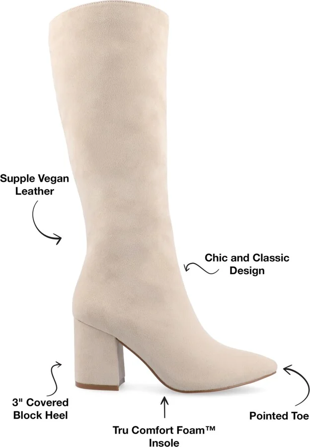 Journee Collection Women's Ameylia Wide Width Block Heel Knee High Boots - Image 11