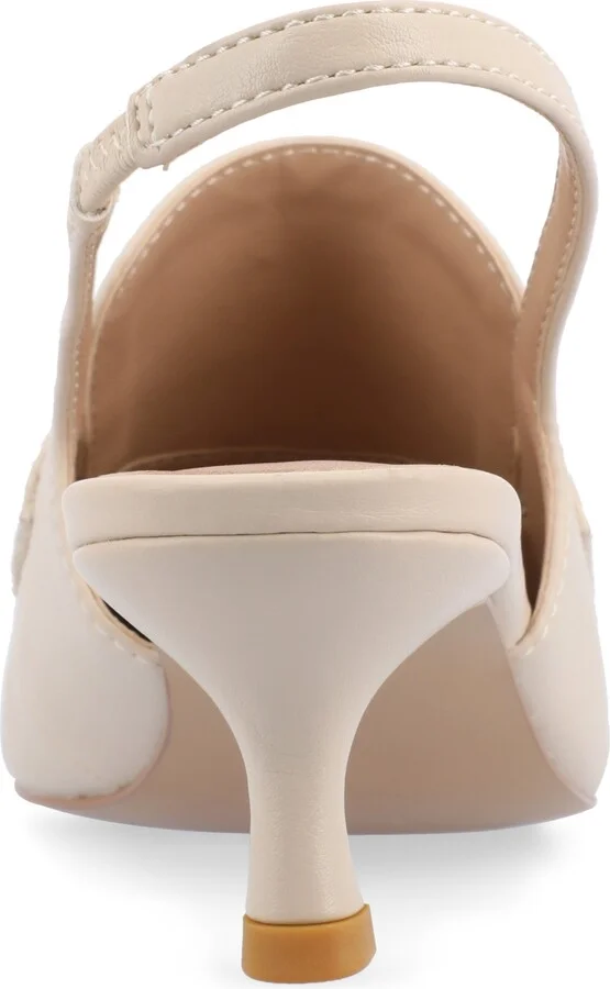 Journee Collection Women's Amory Tailored Kitten Heel Slingback Pumps - Image 7