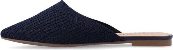 Journee Collection Women's Aniee Slip On Almond Toe Mule Flats Olive 5.5W - Image 2