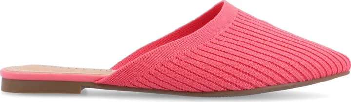 Journee Collection Women's Aniee Wide Width Knit Slip On Mules - Image 2
