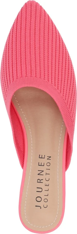 Journee Collection Women's Aniee Wide Width Knit Slip On Mules - Image 4