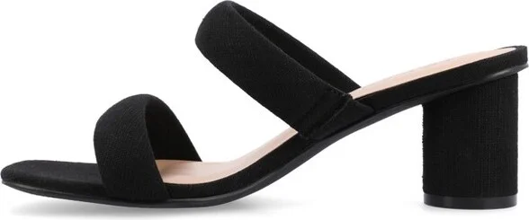 Journee Collection Women's Aniko Double Strap Slip On Sandals, White - Image 3