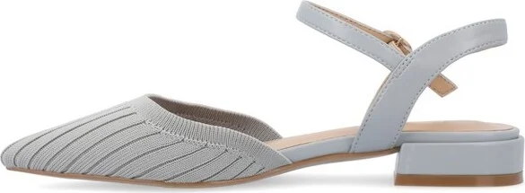 Journee Collection Women's Ansley Mary Jane Pointed Toe Flats Blue - Image 2