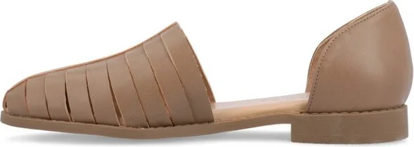 Journee Collection Women's Anyah Ankle Cuff Slip On Almond Toe Flats Taupe - Image 2