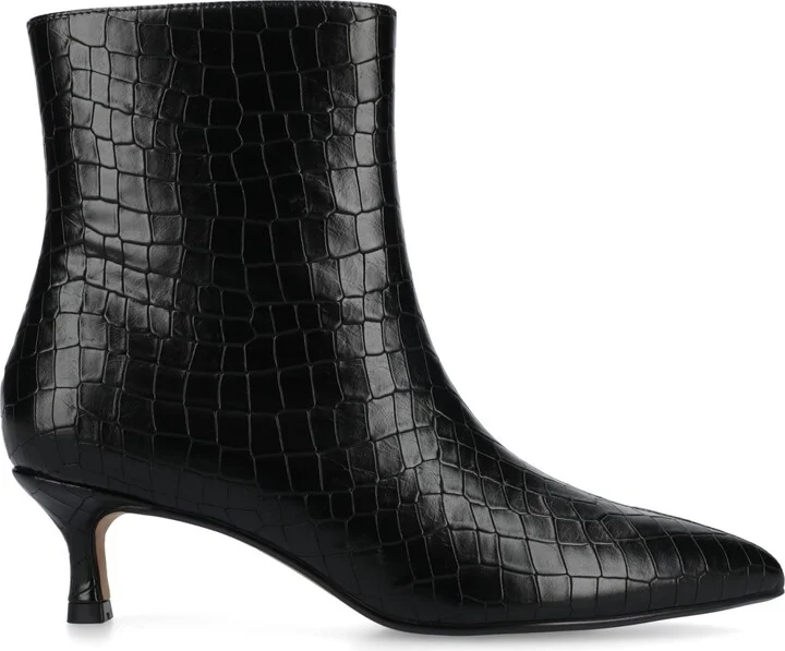 Journee Collection Women's Arely Kitten Heel Pointed Toe Dress Booties - Image 2