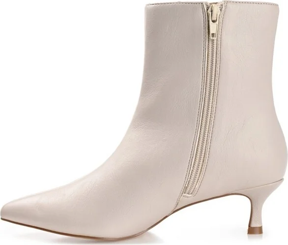 Journee Collection Women's Arely Pointed Toe Kitten Heel Ankle Booties Green - Image 2