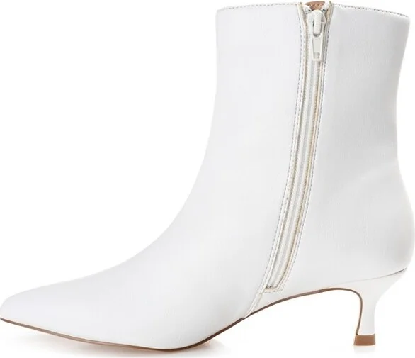 Journee Collection Women's Arely Pointed Toe Kitten Heel Ankle Booties Green - Image 3