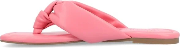 Journee Collection Women's Ares Light Puff Flip Flop Sandals Pink - Image 2