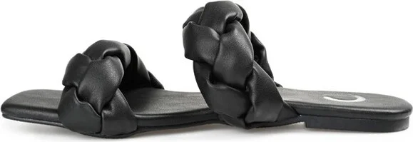 Journee Collection Women's Arietta Slide Low Block Heel Sandals Blue - Image 3
