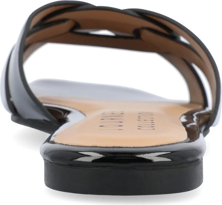Journee Collection Women's Arrina Slip On Flat Sandals - Image 3