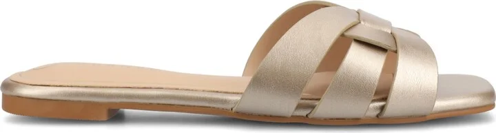 Journee Collection Women's Arrina Slip On Flat Sandals - Image 6