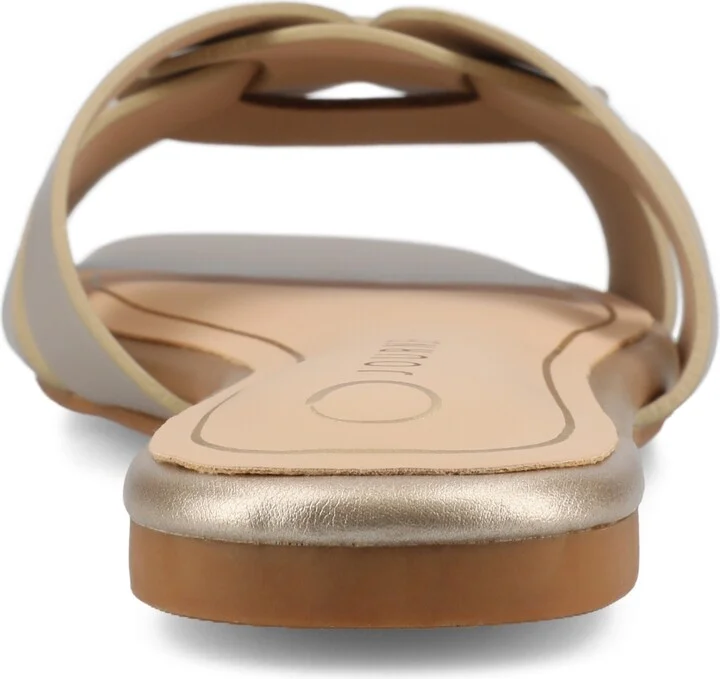 Journee Collection Women's Arrina Slip On Flat Sandals - Image 7