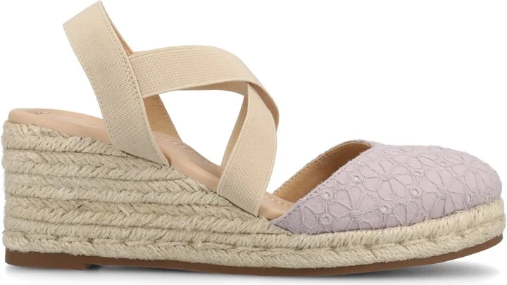 Journee Collection Women's Ashlee Espadrille Platform Wedge Sandals - Image 7