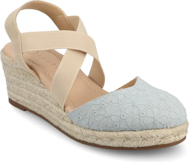 Journee Collection Women's Ashlee Espadrille Platform Wedge Sandals