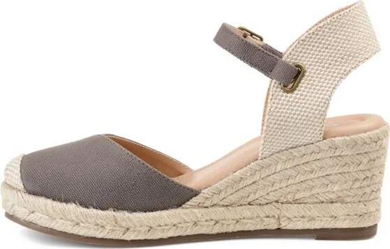 Journee Collection Women's Ashlyn Wedge Heel Espadrille Sandals Teal 8W - Image 3