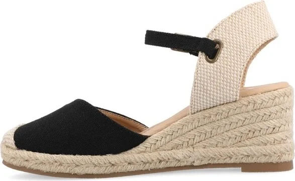 Journee Collection Women's Ashlyn Wedge Heel Espadrille Sandals Teal 8W - Image 8