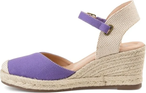 Journee Collection Women's Ashlyn Wedge Heel Espadrille Sandals Teal 8W - Image 10