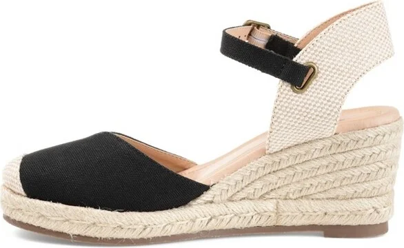 Journee Collection Women's Ashlyn Wedge Heel Espadrille Sandals Teal 8W - Image 11