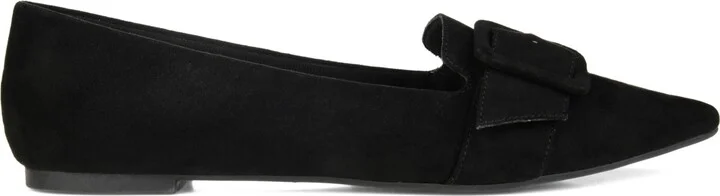 Journee Collection Women's Audrey Buckle Pointed Toe Ballet Flats - Image 2