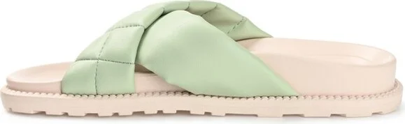 Journee Collection Women's Aveena Slide Flat Sandals Bone - Image 4