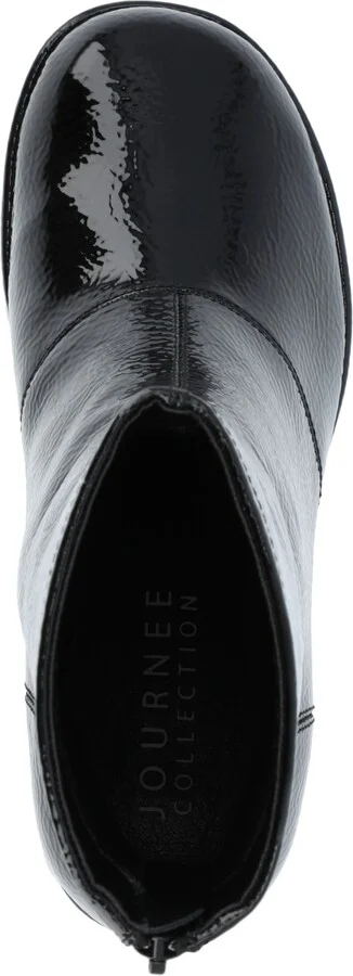 Journee Collection Women's Aylani Tru Comfort Foam Crinkle Patent Faux Leather Platform Boots - Image 4