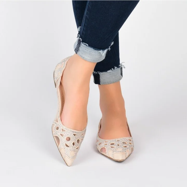 Journee Collection Women's Batavia Embellished Flats - Image 6