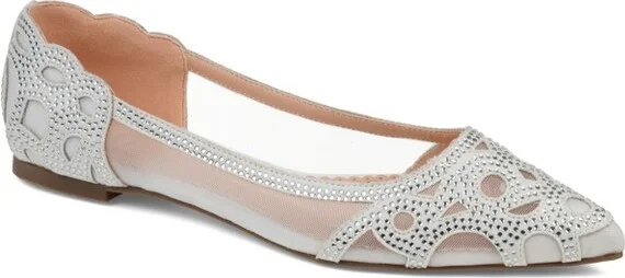 Journee Collection Women's Batavia Slip On Pointed Toe Ballet Flats White