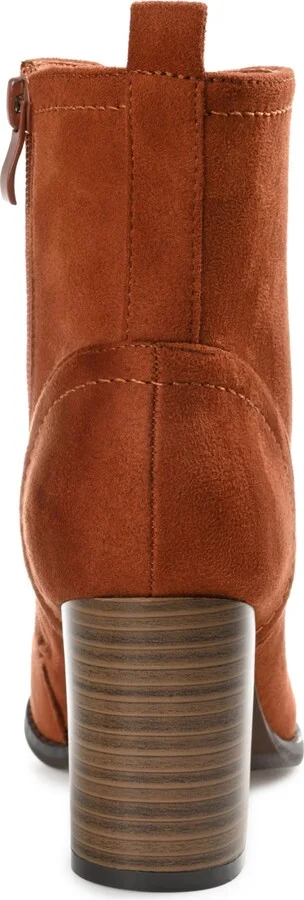 Journee Collection Women's Baylor Lace Up Stacked Heel Booties - Image 7