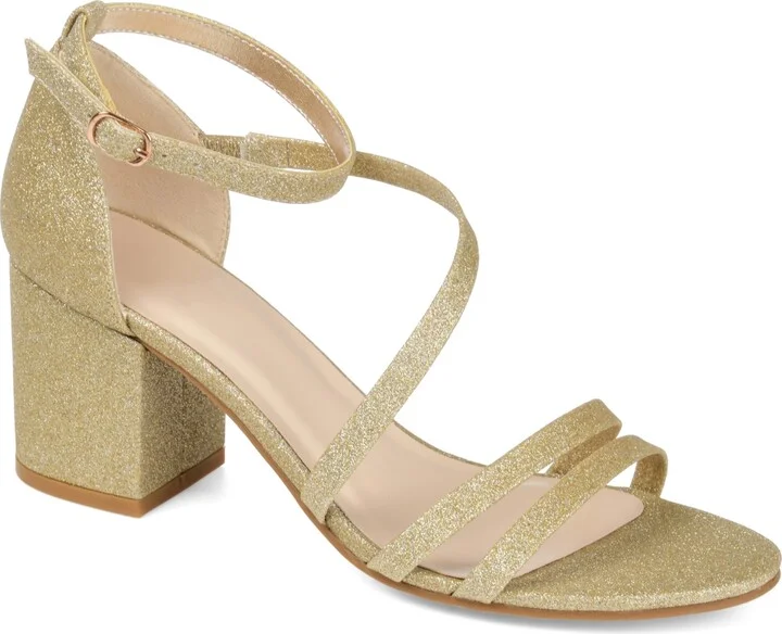 Journee Collection Women's Bella Strappy Block Heel Dress Sandals