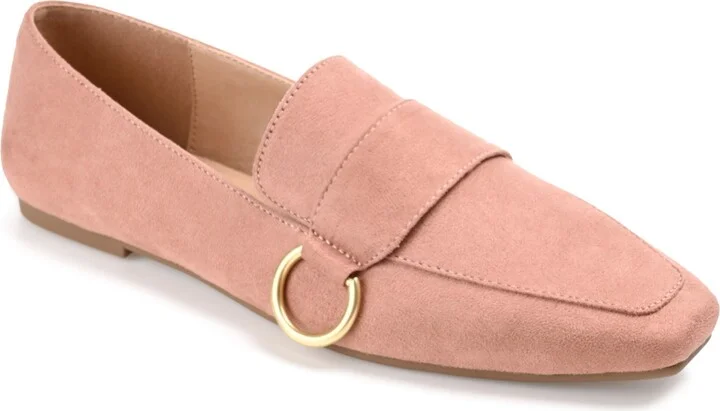 Journee Collection Women's Benntly Square Toe Slip On Loafers