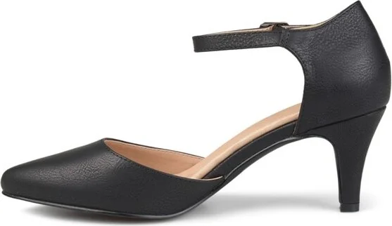 Journee Collection Women's Bettie Almond Toe Mid Heel Pumps Black - Image 8