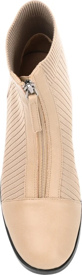 Journee Collection Women's Bexlie Front Zip Knit Ankle Booties - Image 9