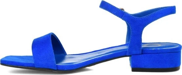 Journee Collection Women's Beyla Open Square Toe Low Block Heel Sandals Red - Image 4