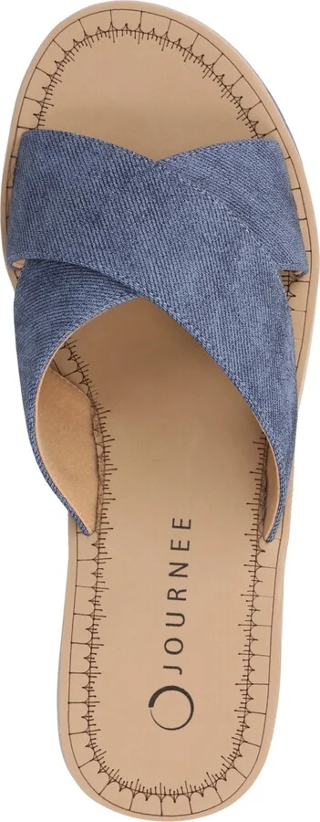 Journee Collection Women's Biara Crisscross Platform Wedge Sandals - Image 4