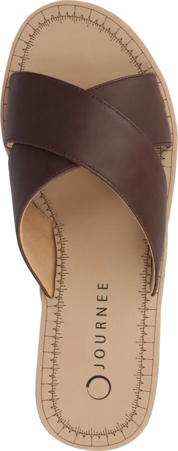 Journee Collection Women's Biara Crisscross Platform Wedge Sandals - Image 9