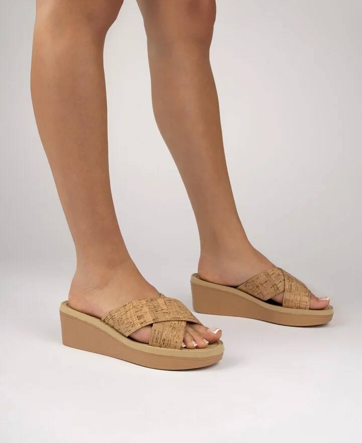 Journee Collection Women's Biara Crisscross Platform Wedge Sandals - Image 11