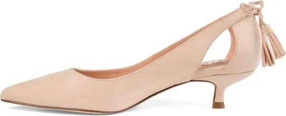 Journee Collection Women's Bindi Pointed Toe Kitten Heel Pumps Pink - Image 2