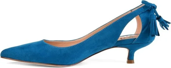 Journee Collection Women's Bindi Pointed Toe Kitten Heel Pumps Pink - Image 3