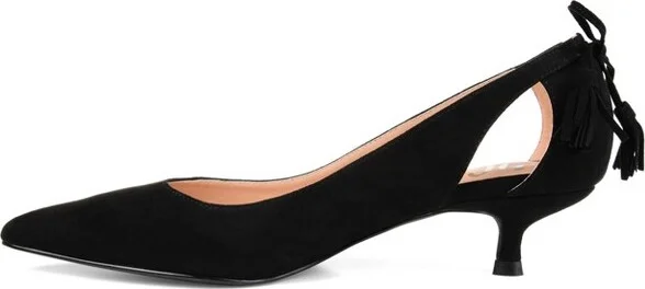 Journee Collection Women's Bindi Pointed Toe Kitten Heel Pumps Pink - Image 5